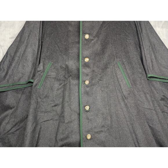 Tostmann Trachten Wool Cape Austria Black Green Trim Button - Picture 4 of 15